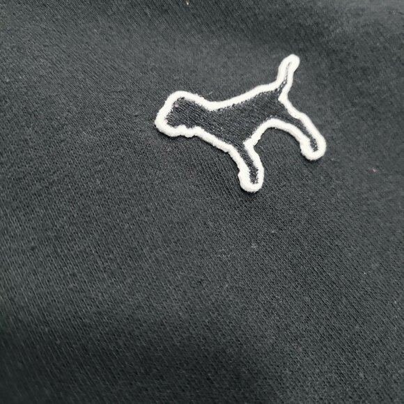 Vintage PINK Victoria's Secret Black Quarter-Zip Logo Pullover Sweatshirt Size S - Picture 9 of 15